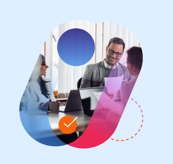 Visionlink compensation strategy at a table in an office