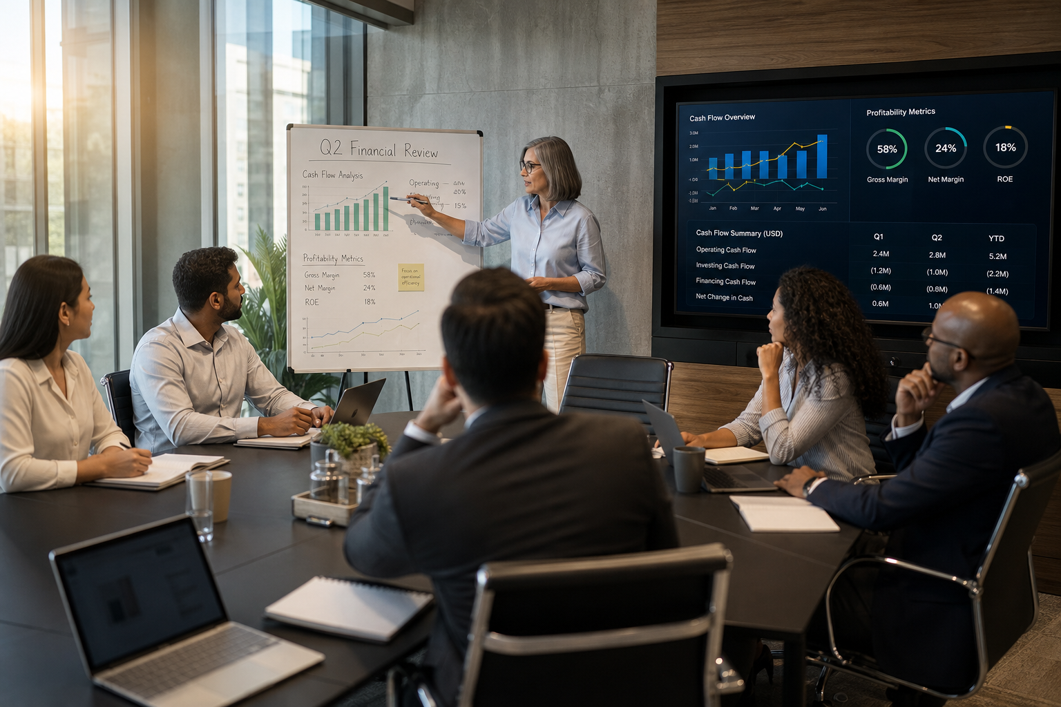 Financial planning in a room with a fractional CFO from PReferred CFO